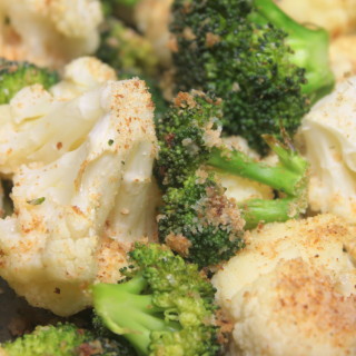 Parmesan Roasted Broccoli and Cauliflower