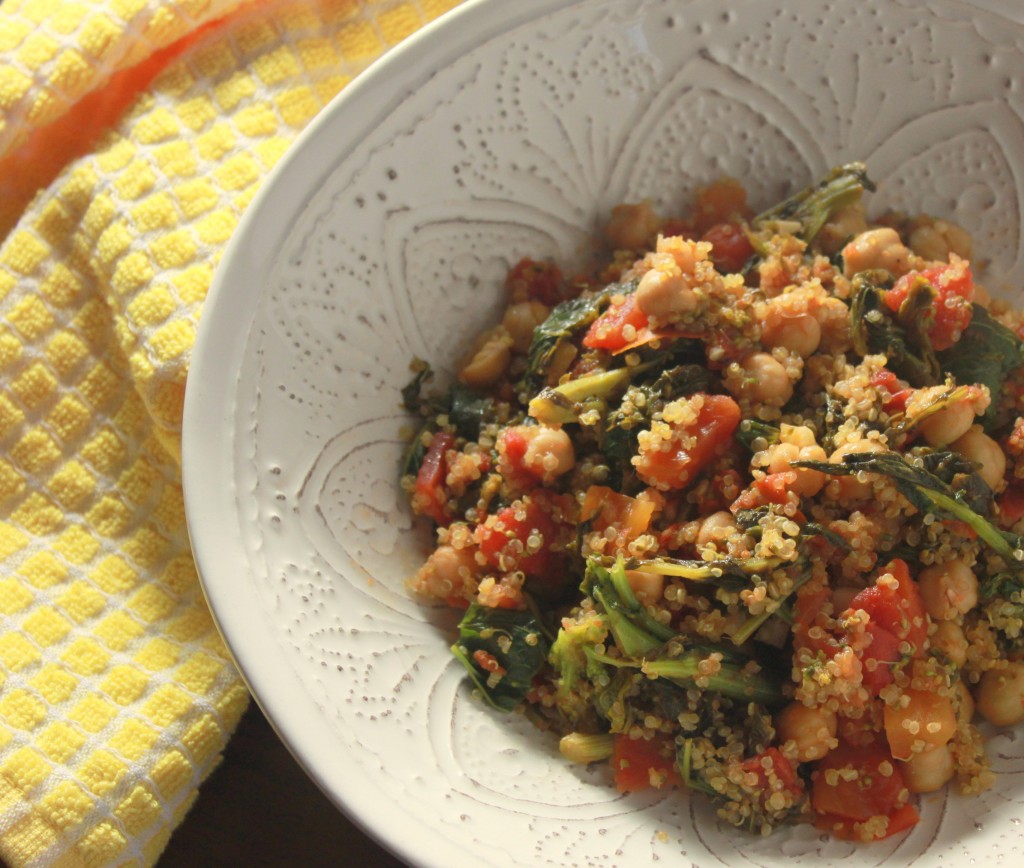 Broccoli Raab Chickpea Tomatoes Toasted Quinoa
