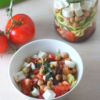 Zucchini Noodle Caprese Salad