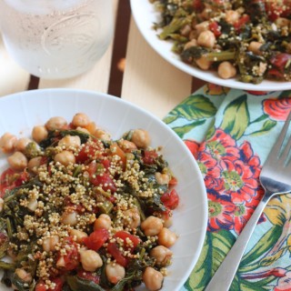 Sauteed Broccoli Raab Chickpeas & Toasted Quinoa